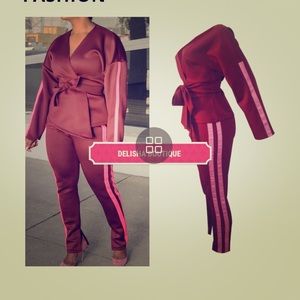 A Stunning Burgundy 2piece set